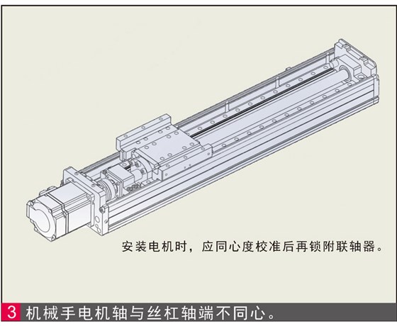 電動滑臺電機(jī)軸和絲杠軸端不同心